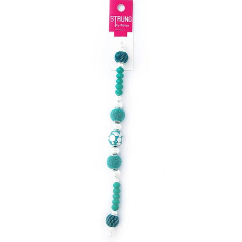 Round Ball - Facet - Metal Strung Beads (available in 2 colours)